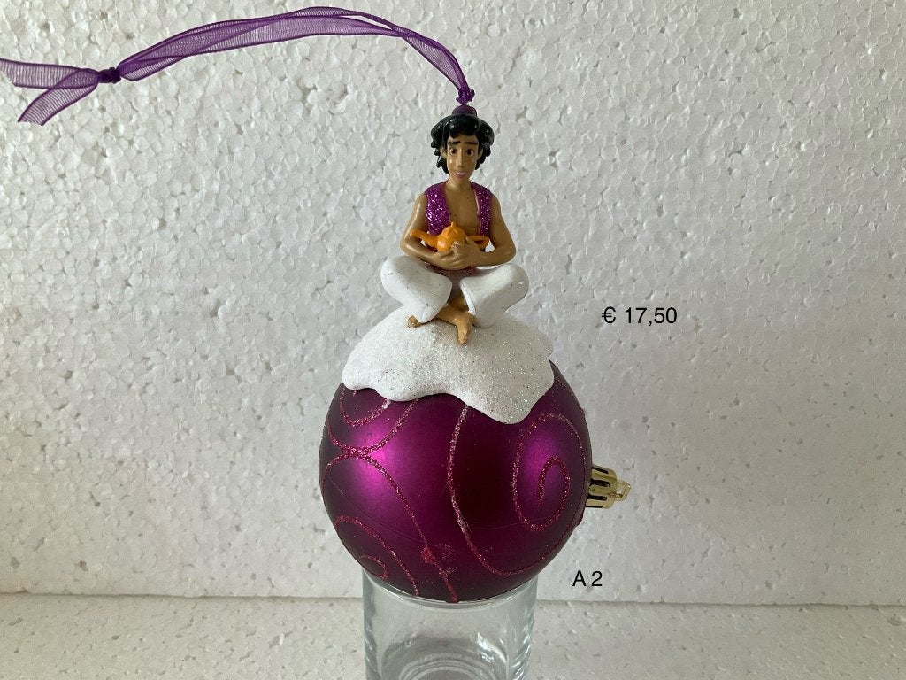 Disney Aladdin - kerstbal - ornament -, Ophalen of Verzenden, Overige figuren, Zo goed als nieuw, Beeldje of Figuurtje