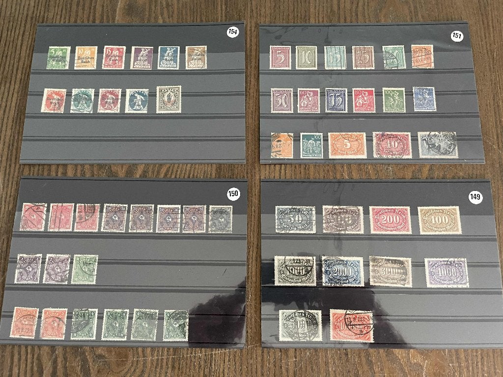 oude postzegels Duitsland 4 kaarten /2, Verzenden