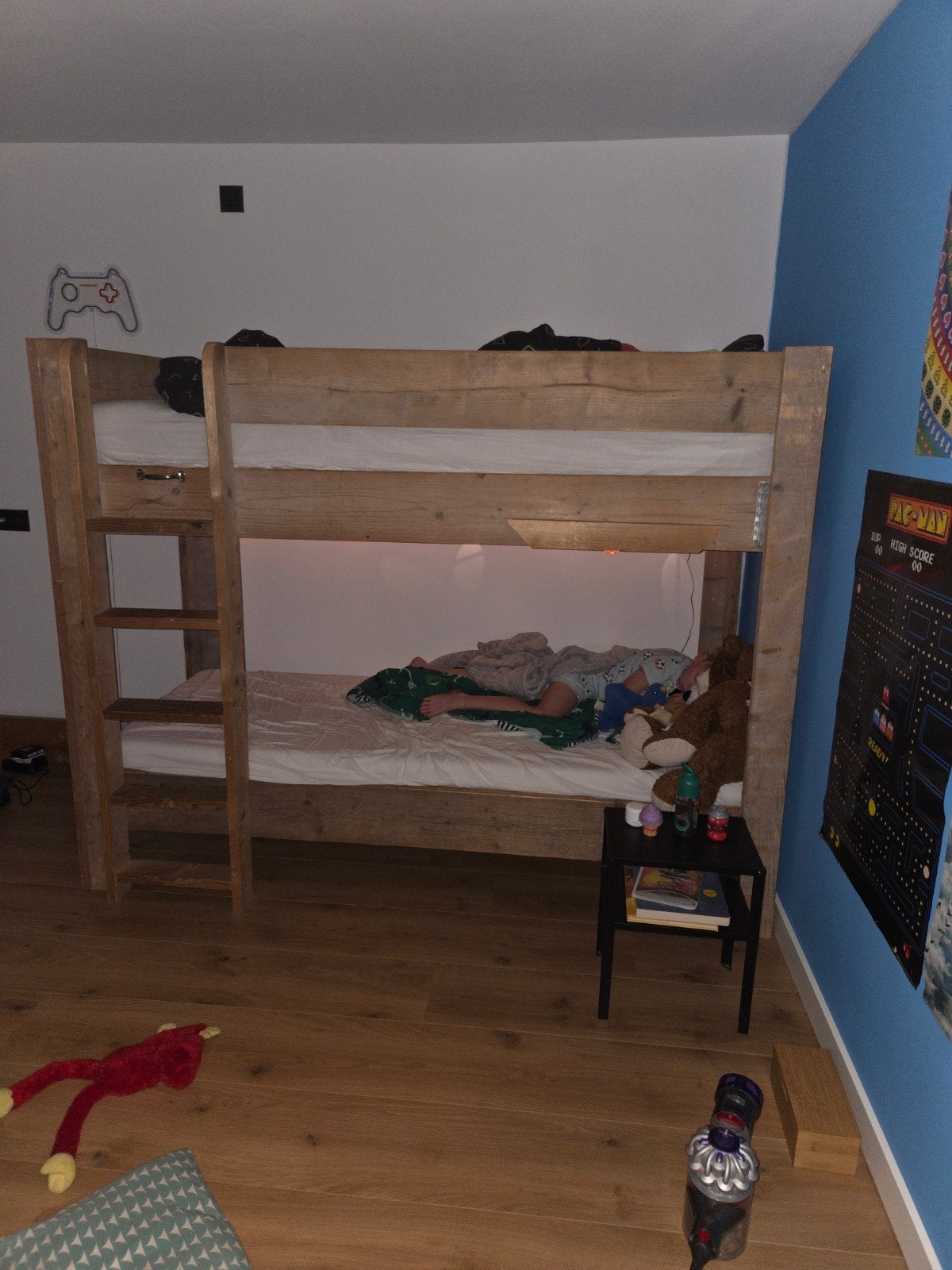 Steigerhouten stapelbed, Kinderen en Baby's, Kinderkamer | Stapelbedden en Hoogslapers, Ophalen, Gebruikt, Stapelbed