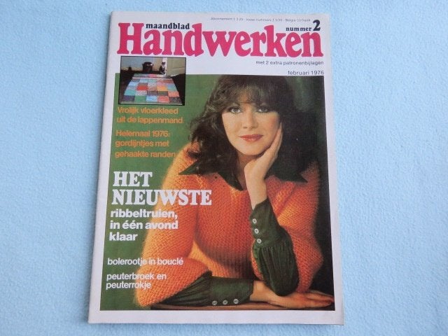 Tijdschrift Handwerken nr. 2-1976, haken breien borduren enz, Ophalen of Verzenden, Zo goed als nieuw, Sport en Vrije tijd