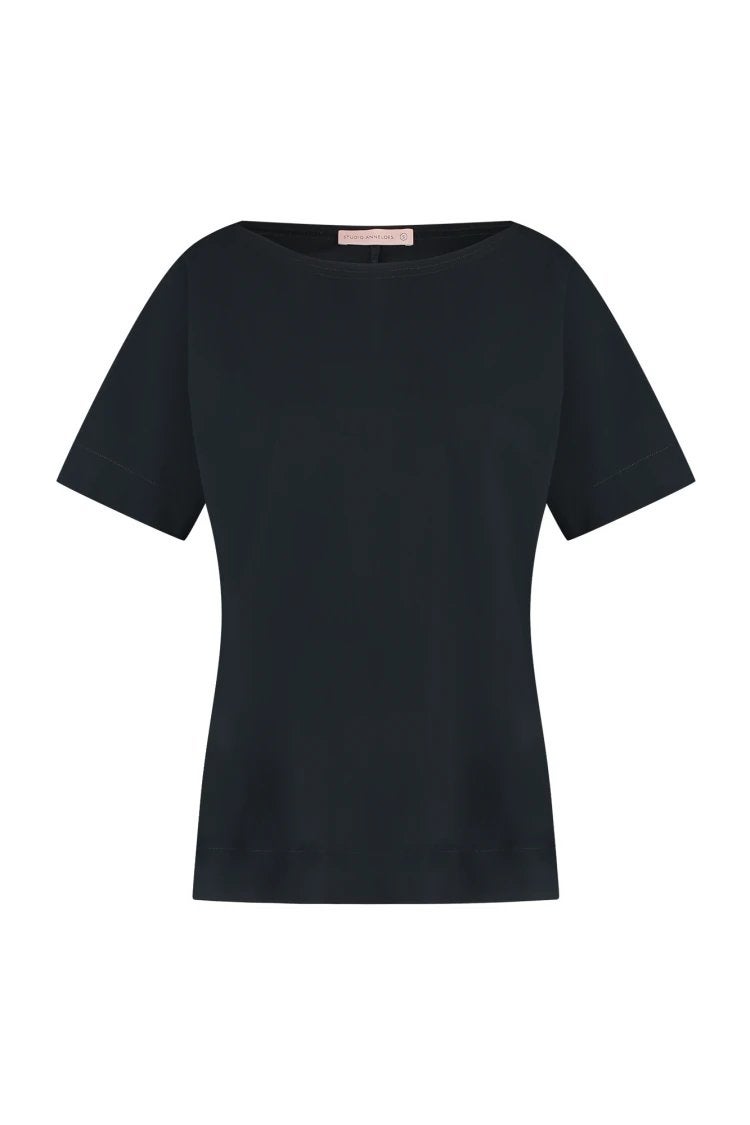 Studio anneloes alisa shirt XXL donkerblauw travelstof, Blauw, Maat 46/48 (XL) of groter, Ophalen of Verzenden, Zo goed als nieuw
