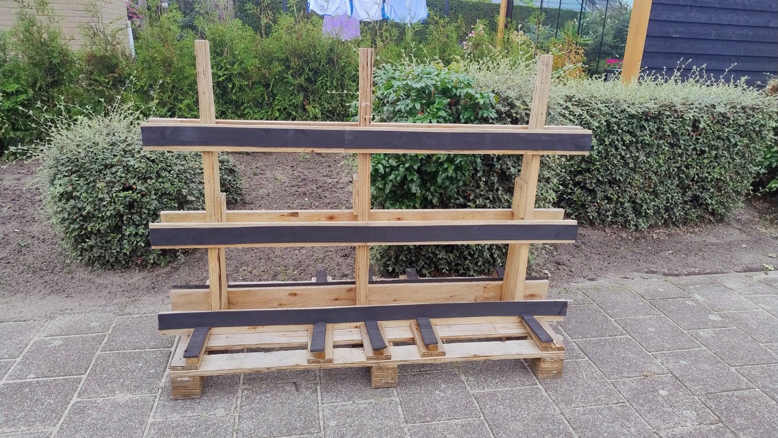 Houten bok voor glas. Glasbok, Ophalen, Gebruikt, 80 tot 120 cm, 80 tot 120 cm