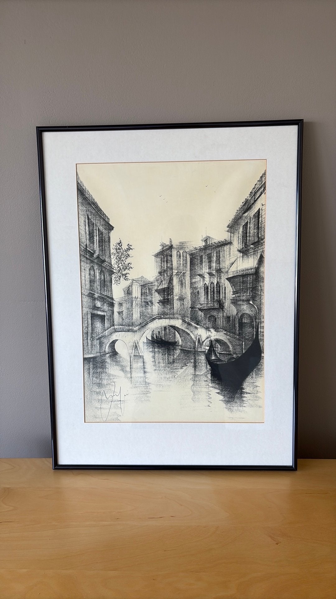 Ingelijste kunstdruk Venetië – 46  63 cm, Antiek en Kunst, Ophalen