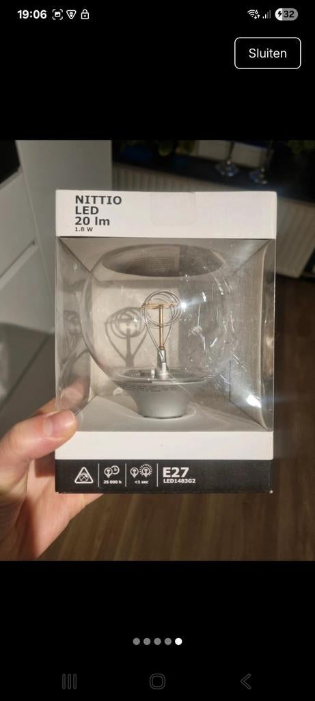 NITTIO LED lamp E27 20 lm, Ophalen of Verzenden, Nieuw, E27 (groot), Led-lamp