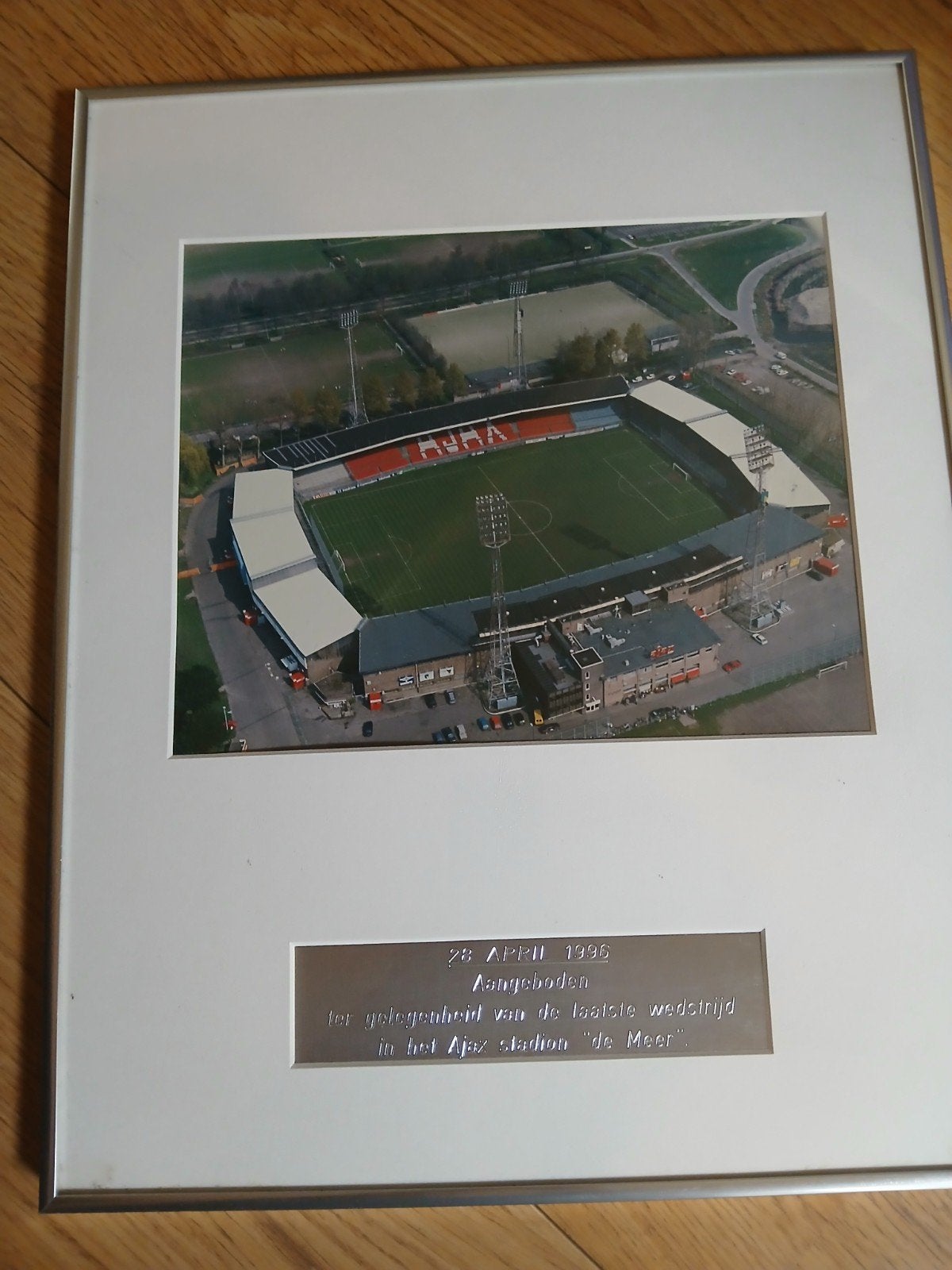 Ingelijste foto Ajax Stadion De Meer - Laatste Wedstrijd, Verzamelen, Ophalen of Verzenden, Zo goed als nieuw, Ajax, Poster, Plaatje of Sticker
