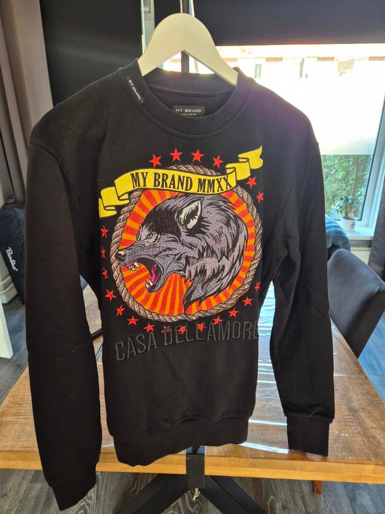 My Brand Exclusive Trui Zwart met Wolf Print Maat L, Maat 52/54 (L), Zwart, Ophalen of Verzenden, Zo goed als nieuw