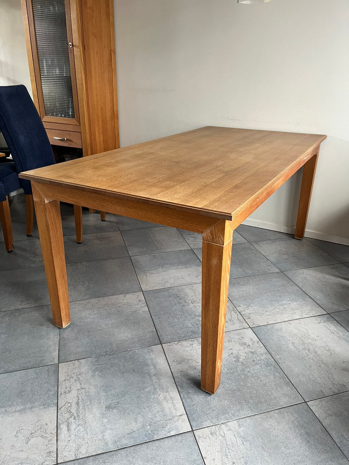 Eettafel, salontafel, vitrinekast, dressoir, 2 bijzettafels, Huis en Inrichting, Tafels | Eettafels, Ophalen, Gebruikt, Eikenhout
