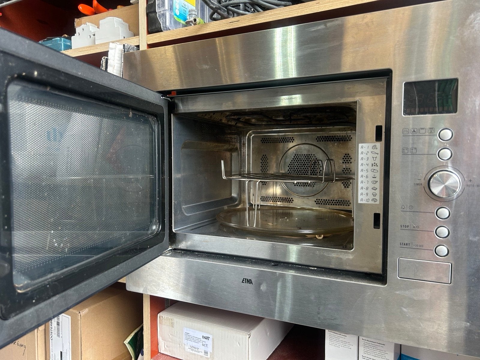 Etna Inbouw Combimagnetron - RVS, Combimagnetron, Gebruikt, 60 cm of meer, Grill