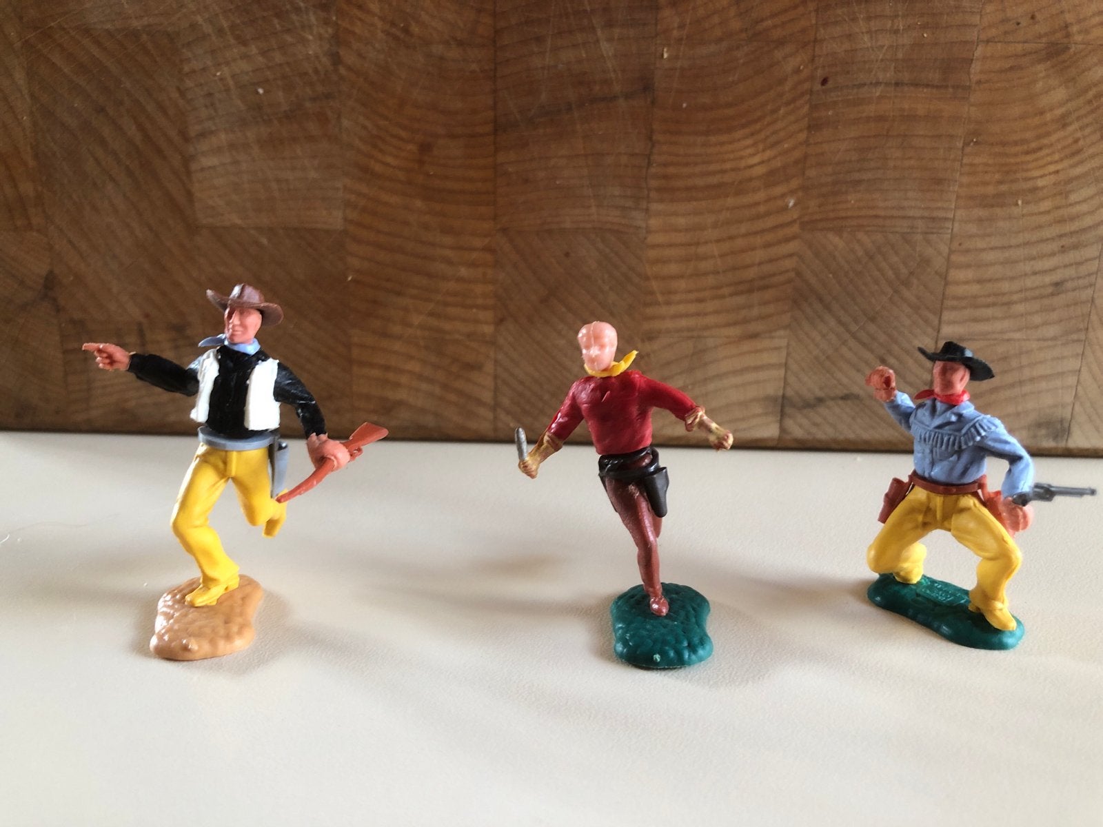 4 Timpo Toys cowboy figuren - Vintage speelgoed, Ophalen of Verzenden, Gebruikt
