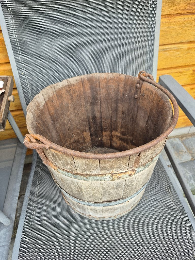 Mooie oude houten emmers en kaasvorm, Ophalen of Verzenden