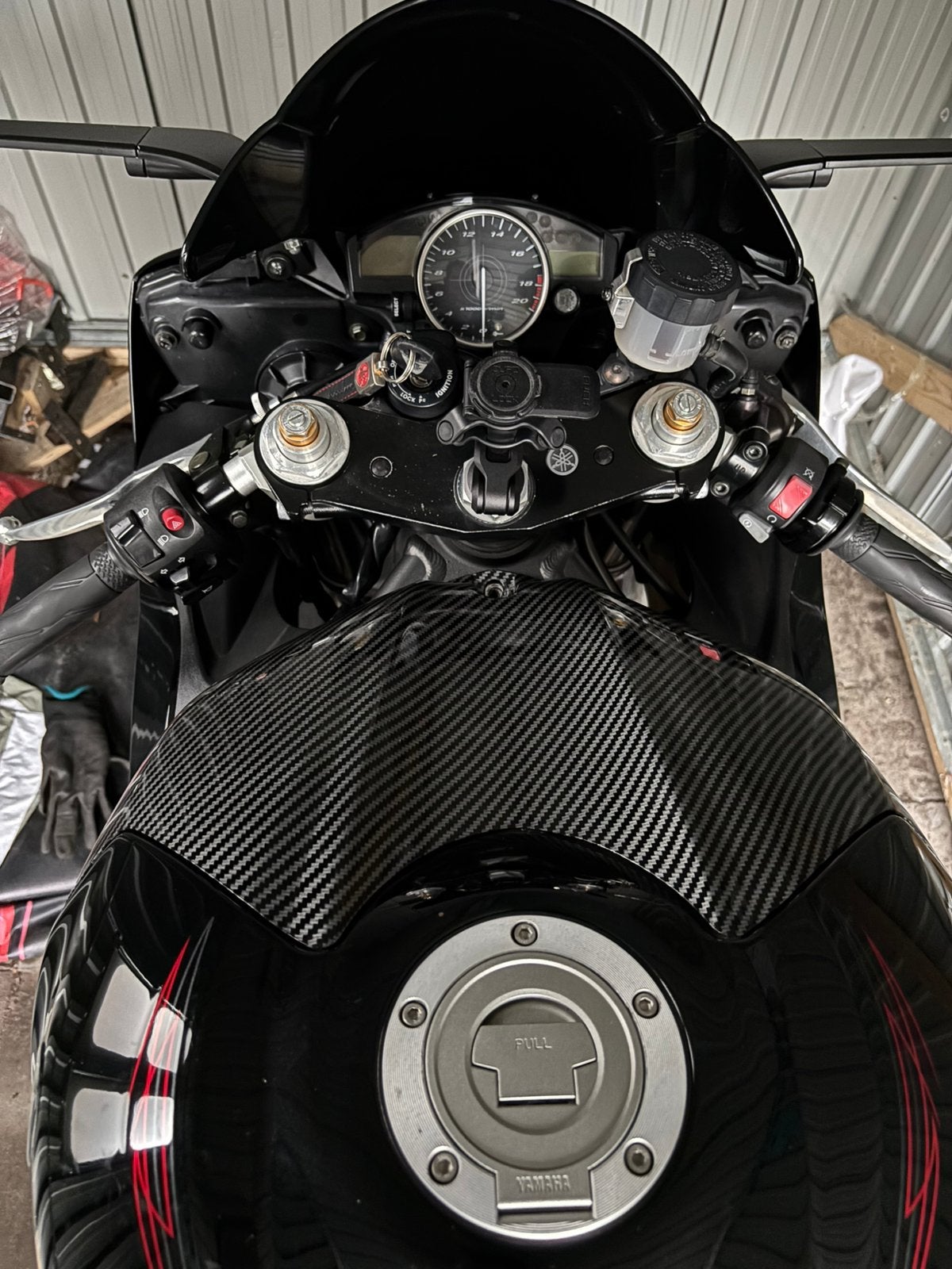 Tank cover yamaha R6 yzf rj11 (carbon look), Ophalen, Nieuw