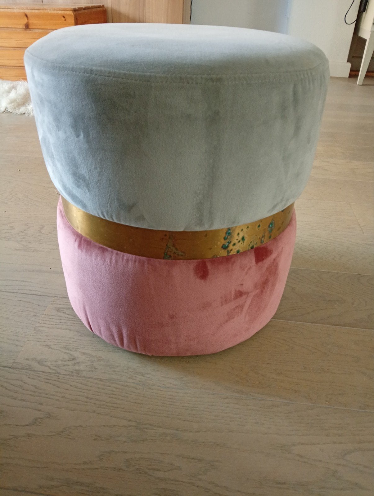 Gratis poef, Ophalen, Minder dan 50 cm, Gebruikt, Rond