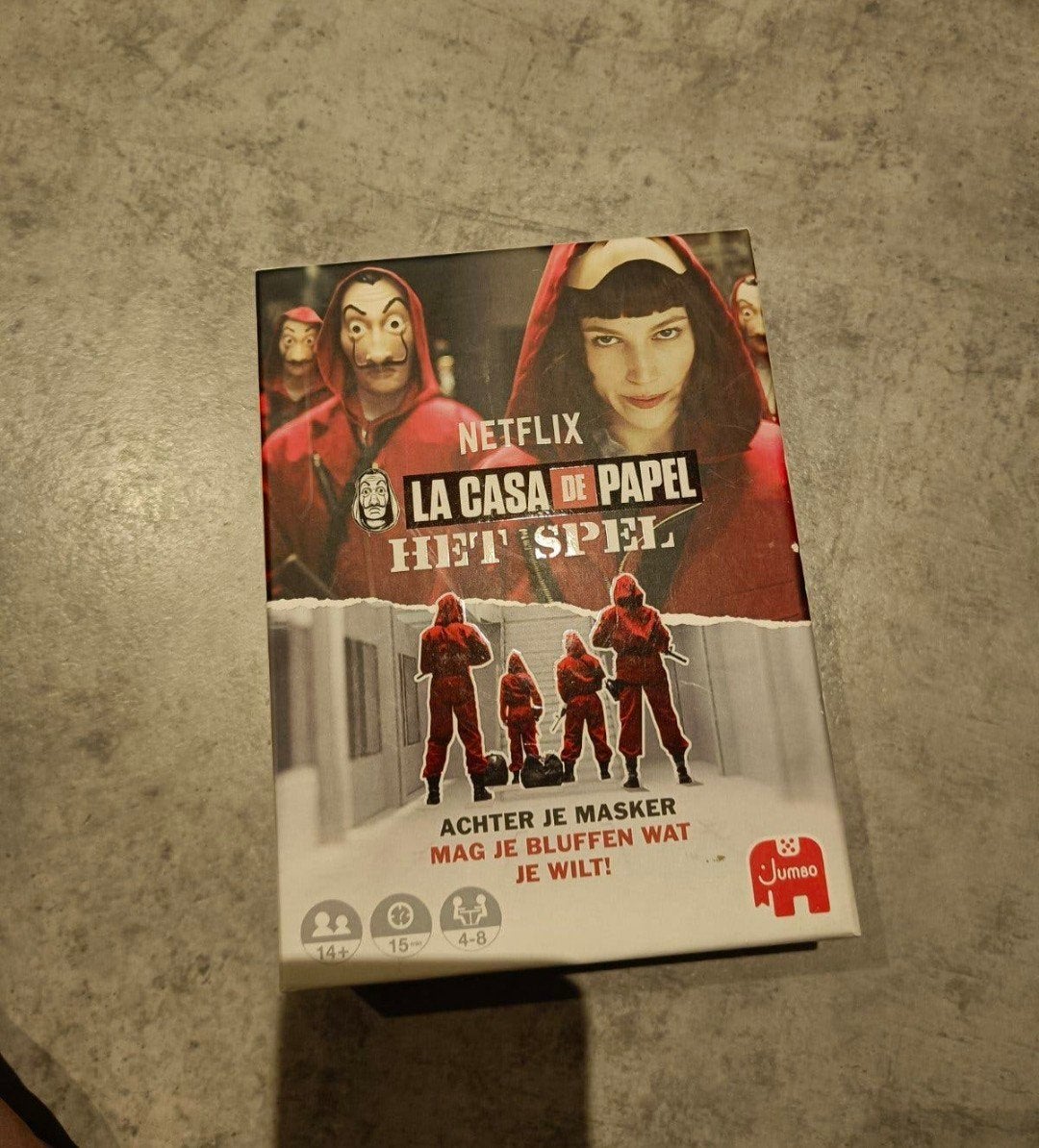 La Casa de Papel Bordspel - Jumbo (Zo goed als nieuw), Een of twee spelers, Ophalen of Verzenden, Zo goed als nieuw