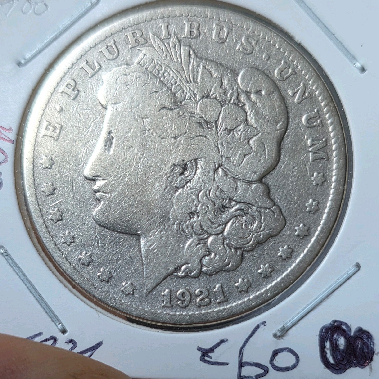morgan dollar 1921S Amerika, Verzenden, Noord-Amerika, Losse munt, Zilver