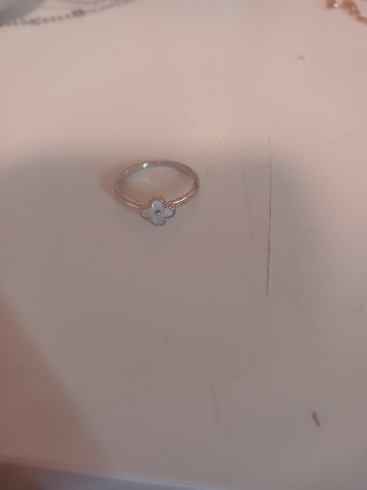 Leuke Lucardi ring met klavertje vier, Ophalen, Gebruikt, Dame, Zilver