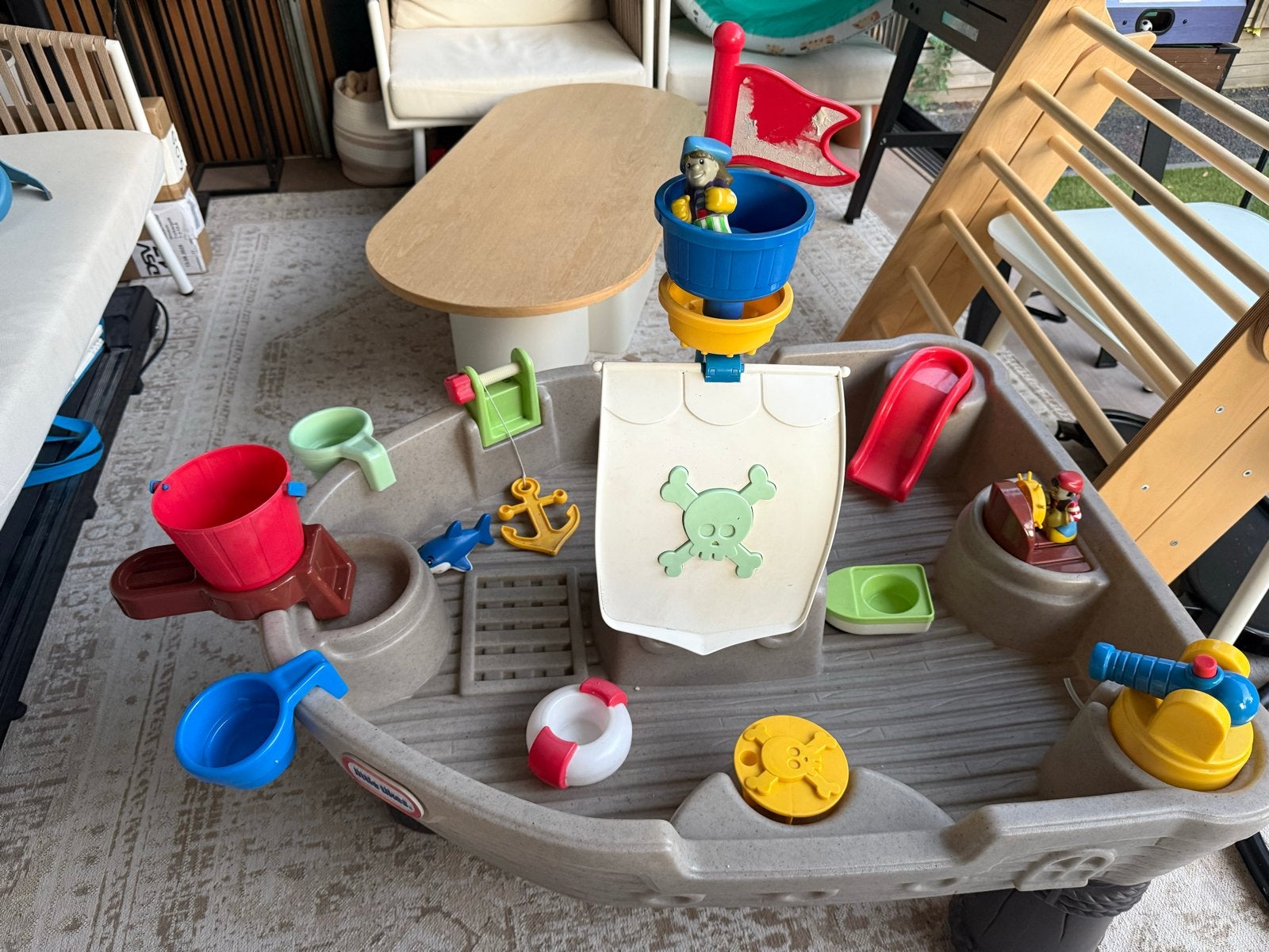 Little Tikes Piratenboot Waterspeeltafel, Ophalen, Gebruikt, Jongen of Meisje