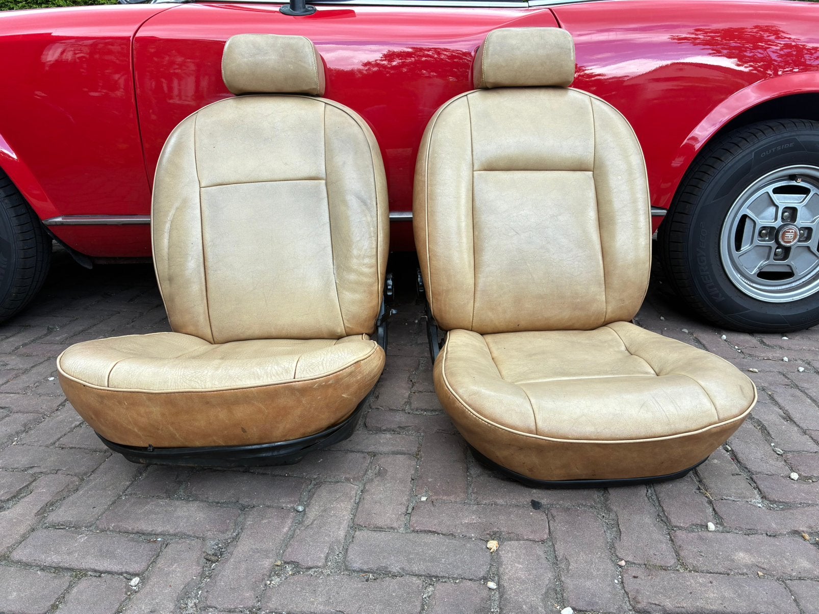 Fiat 124 Spider - Set voorstoelen ('60, '70 en '80), Auto-onderdelen, Interieur en Bekleding, Ophalen, Gebruikt, Fiat