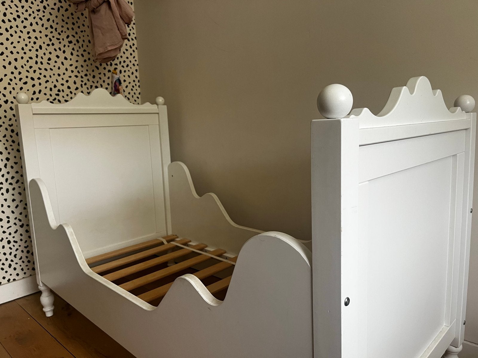 Peuter (prinsessen) bed incl lattenbodem&matras, Gebruikt, 70 tot 85 cm, Ophalen of Verzenden, Lattenbodem
