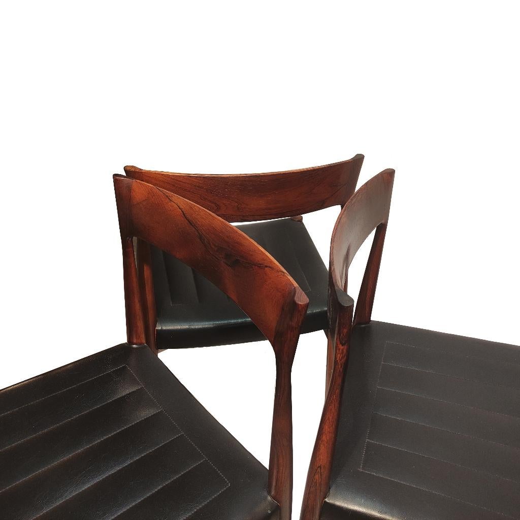Fantastisch vintage rosewood Moller Lubke Deens design stoel, Huis en Inrichting, Ophalen, Gebruikt, Drie, Zwart