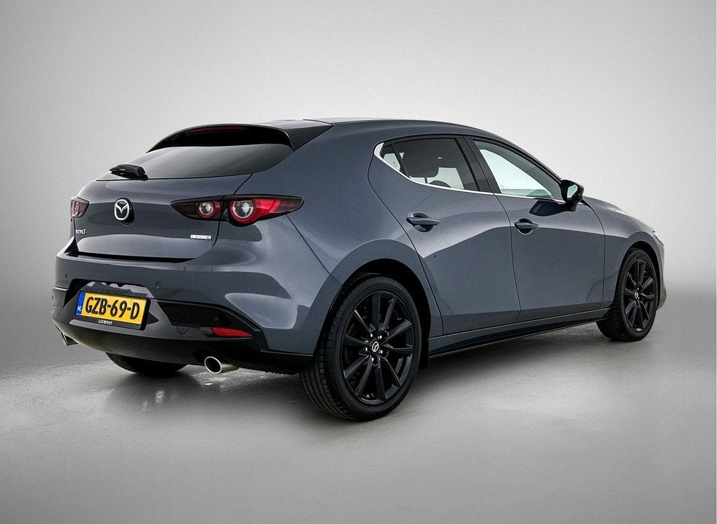 Mazda 3 2.5 e-SkyActiv-G M Hybrid 140 Nagisa | Leder | Stoel, 12 maanden, Gebruikt, Zwart, 4 cilinders
