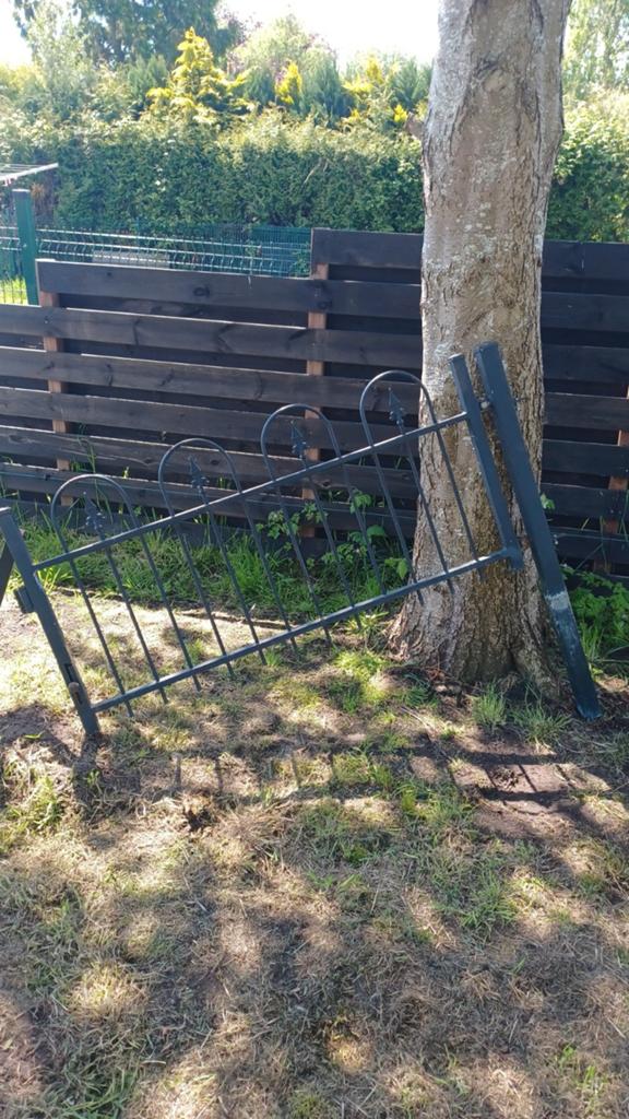 Dubbele tuinpoort gegalvanseerd kleur groen., Ophalen of Verzenden, IJzer