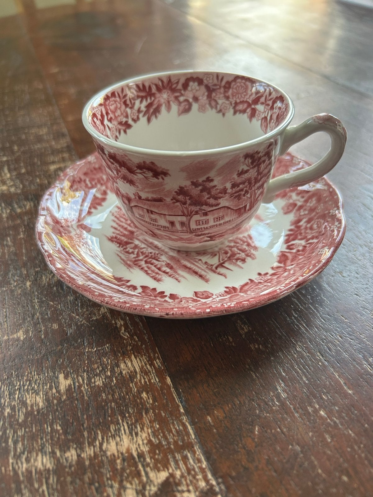 Vintage W.H. Grindley & Co. Country Style kop en schotel, Antiek en Kunst, Ophalen of Verzenden