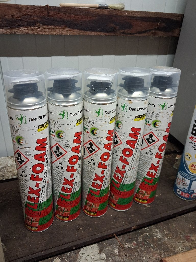 5 bussen Flexfoam, PUR schuim., Minder dan 4 cm, Overige materialen, Nieuw, Ophalen of Verzenden