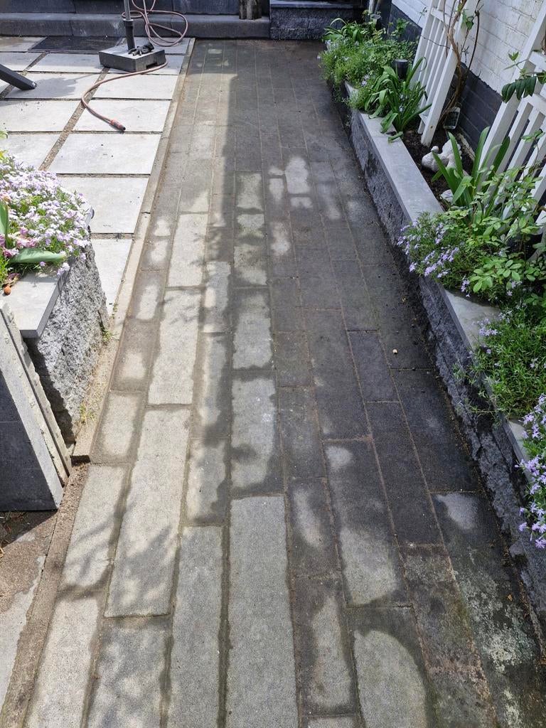 Bestrating pad, wildverband, 660x120cm, 7cm dik, Tuin en Terras, Tegels en Klinkers, Ophalen, Gebruikt, Klinkers, 5 tot 10 m²