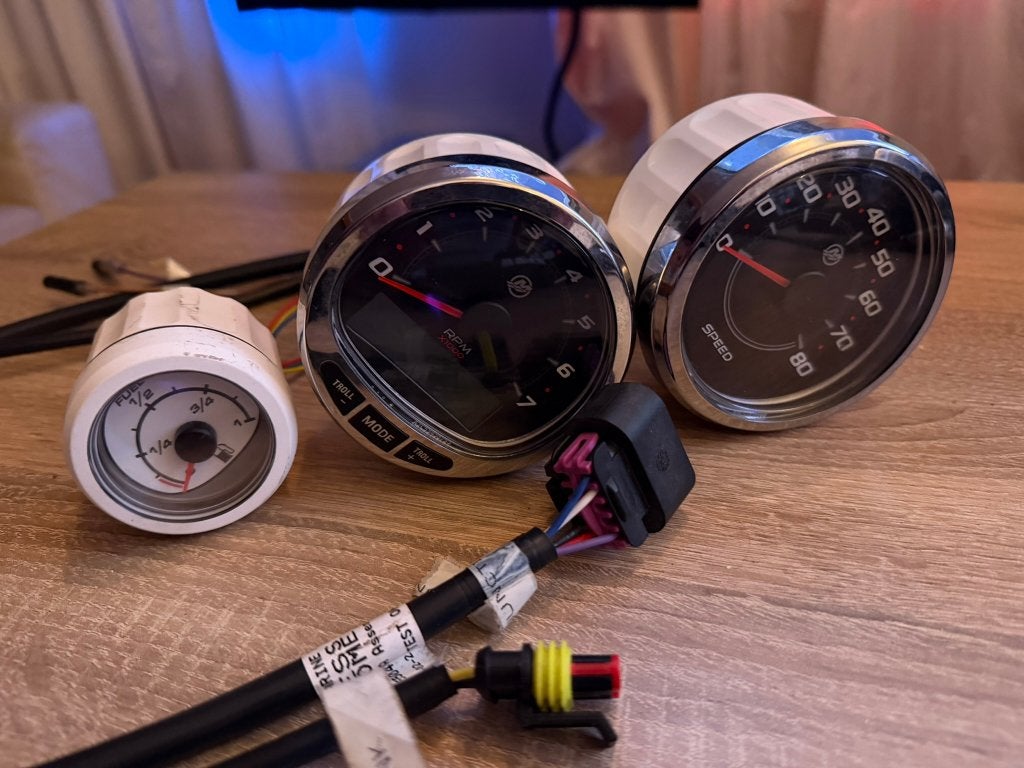 Mercury Smartcraft SC1000 Tach & SC100 Speed & SC100 Fuel, Ophalen of Verzenden, Zo goed als nieuw, Motor en Techniek
