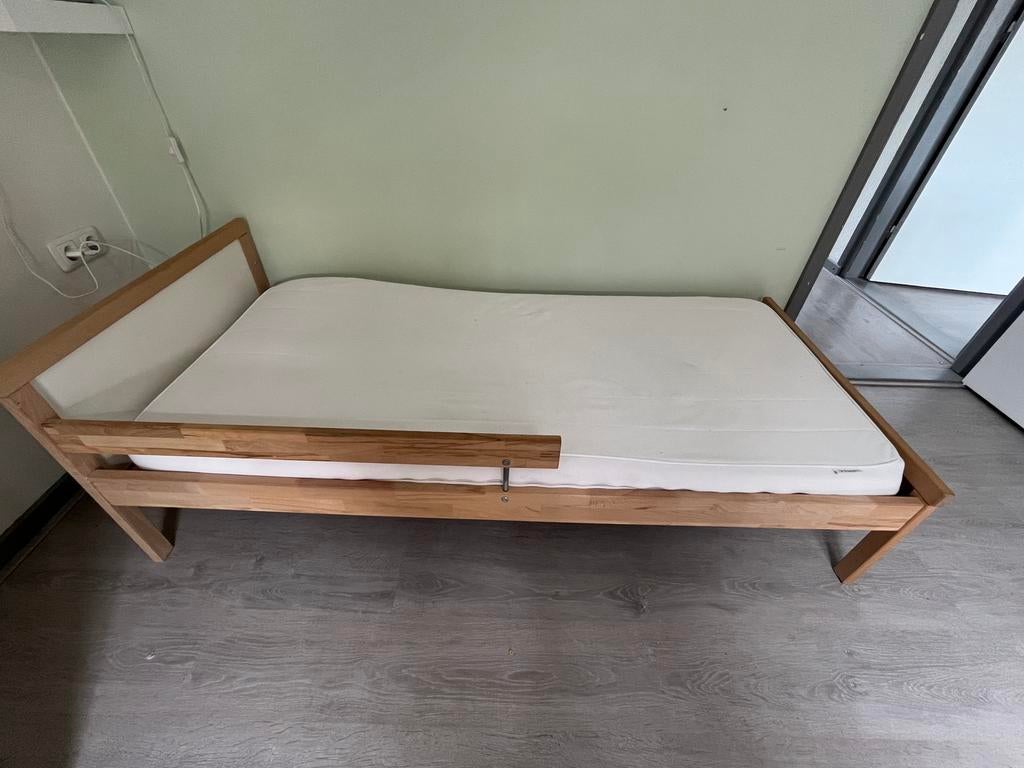 Peuterbed, Ophalen, 90 cm, Eenpersoons, Wit