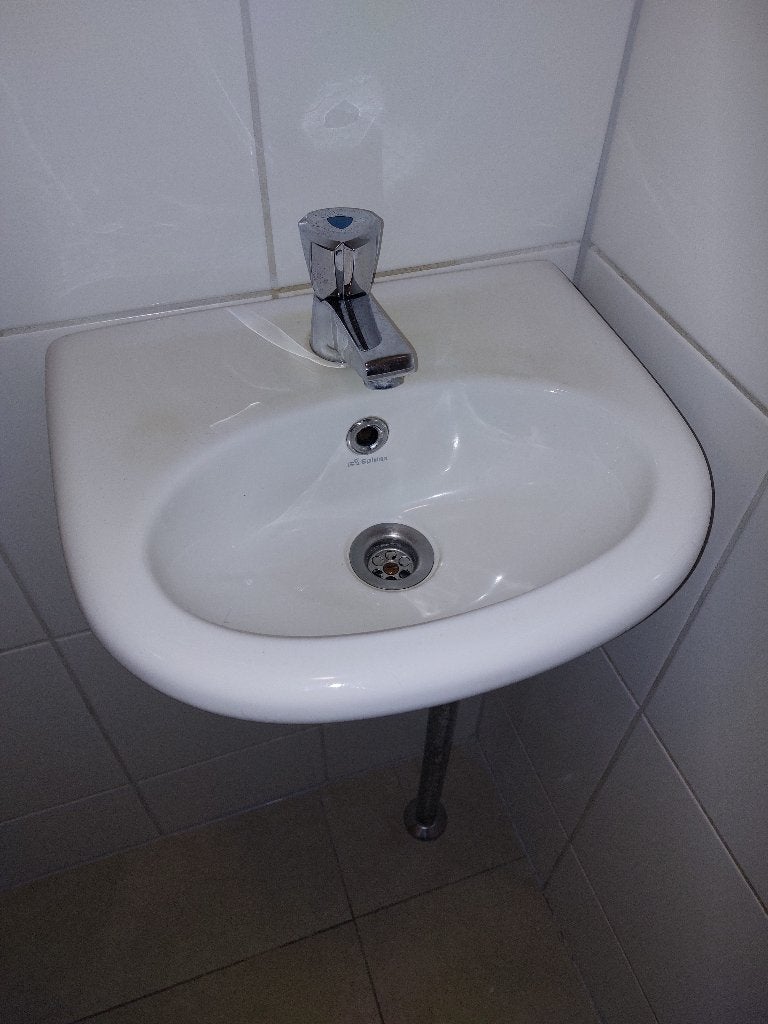 Handenwasfonteintje Sphinx met Grohe kraan, Doe-het-zelf en Verbouw, Sanitair, Ophalen, Gebruikt, Steen, Kraan