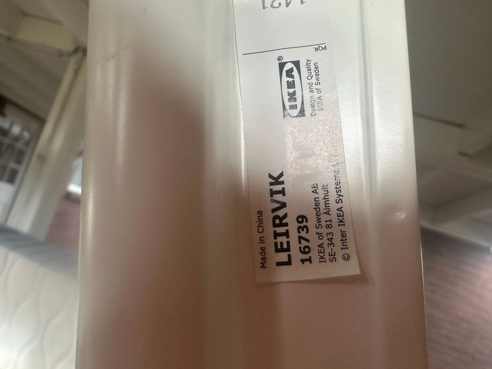 IKEA LEIRVIK Tweepersoonsbed 140x200 cm, Ophalen, Wit, Tweepersoons, 140 cm