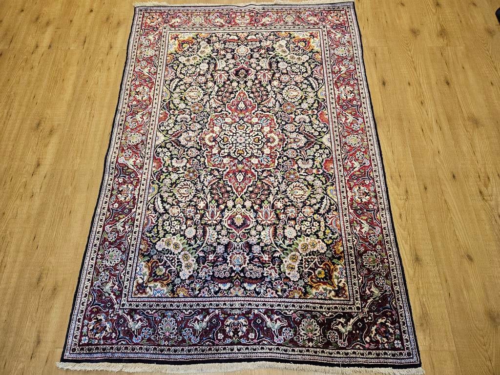 Vintage handgeknoopt perzisch tapijt kashan zijde 178x120, Info@SlatsAntiek.nl, Perzisch, 150 tot 200 cm, 200 cm of meer