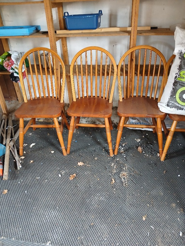 te koop stoelen, Huis en Inrichting, Stoelen, Ophalen, Gebruikt, Bruin, Hout