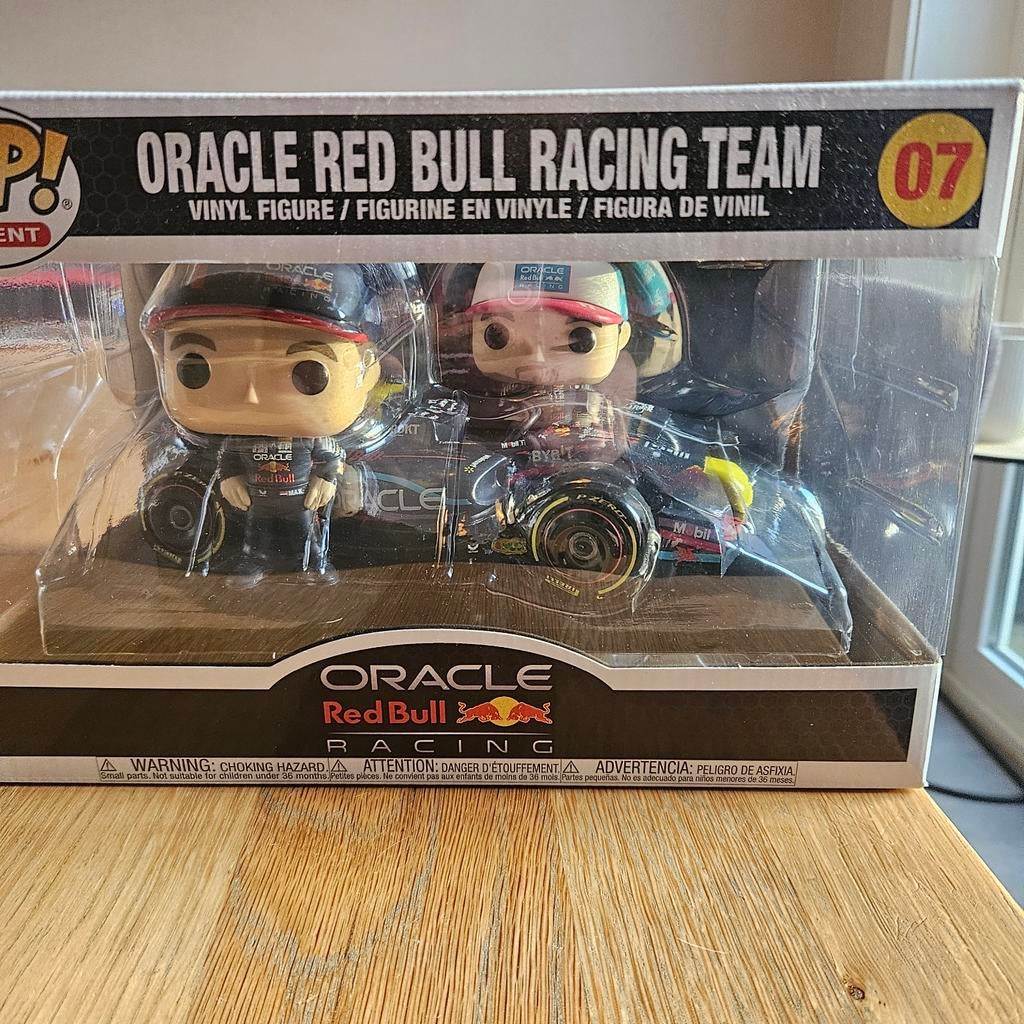 Funko Pop Oracle Red Bull Racing Team en Max Verstappen, Ophalen of Verzenden, Zo goed als nieuw