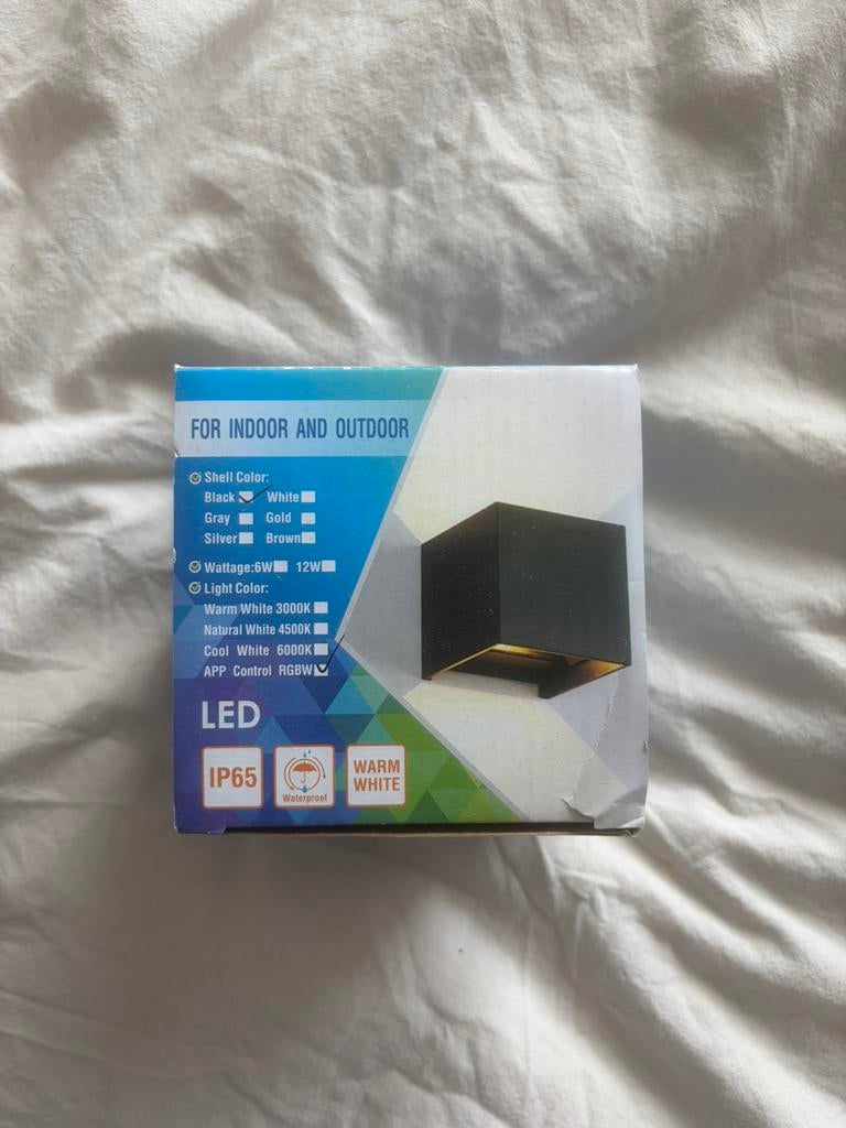 Tuya smart RGB wandlamp nieuw, Staal, Minder dan 50 watt, Wandlamp, Nieuw