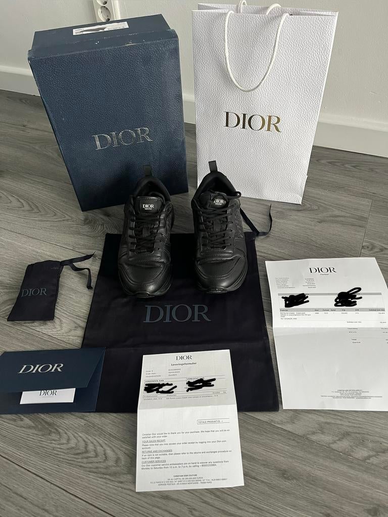 Dior schoenen maat 41,5 met doos, tas en bon, Zwart, Ophalen of Verzenden, Sneakers of Gympen, Zo goed als nieuw