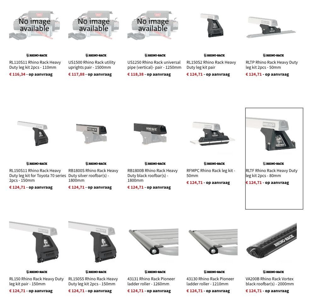 Rhino Rack Producten Roof rack Reserve onderdelen Spare Part, -, Verzenden, -, Nieuw