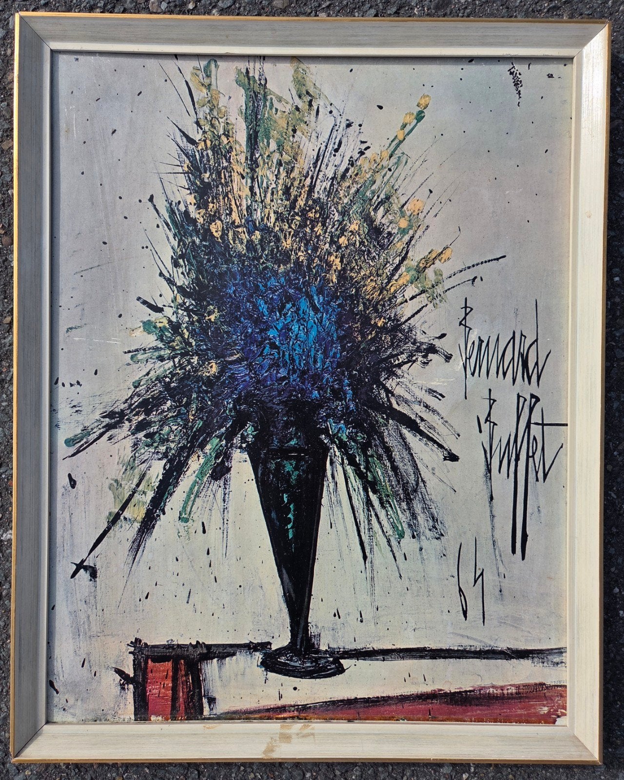 Bernard Buffet. Boeket bloemen. Kunstdruk. 1964., Antiek en Kunst, Kunst | Schilderijen | Klassiek, Ophalen of Verzenden