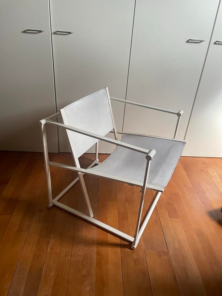 Pastoe FM61 fauteuil / kubusstoel – designklassieker – “1980, Huis en Inrichting, Gebruikt, Wit, Ophalen of Verzenden, Metaal