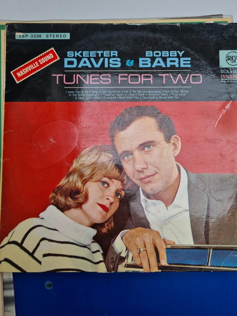 Skeeter Davis & Bobby Bare - Tunes for Two LP (1966), Cd's en Dvd's, Vinyl | Pop, Ophalen of Verzenden, 1960 - 1969, Gebruikt