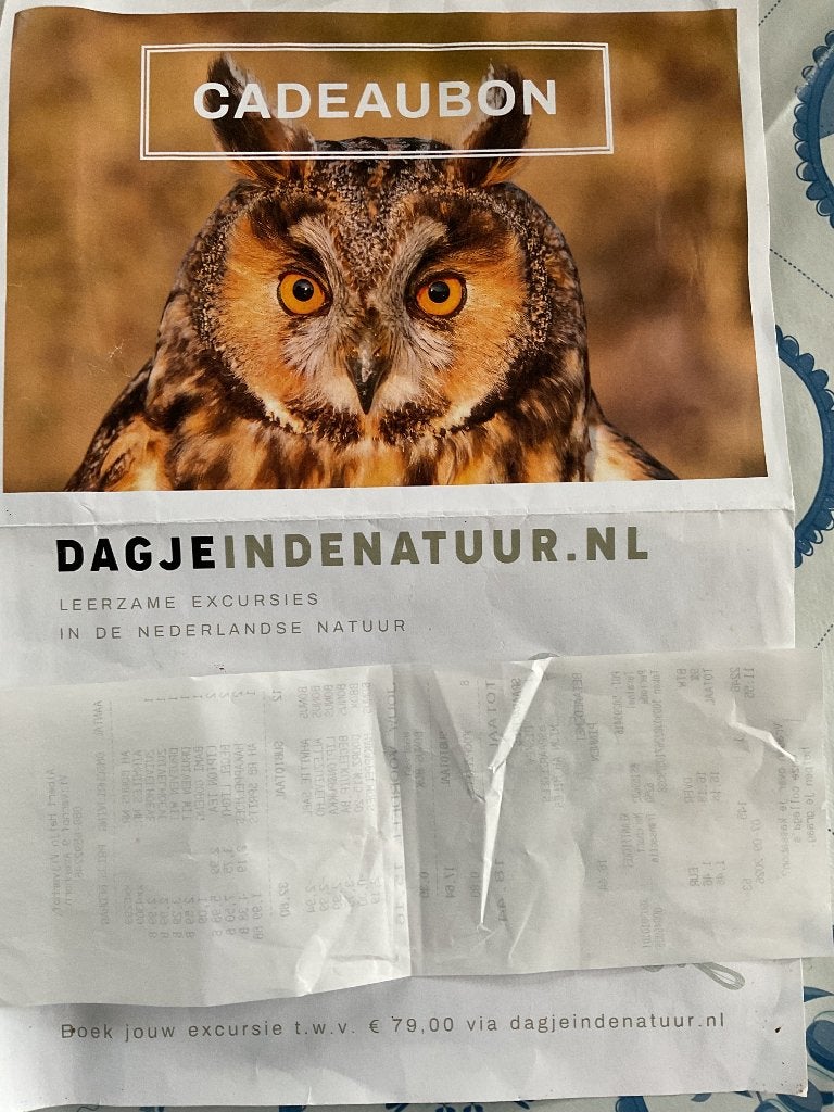 Dagje in de natuur vouchercode van € 79,00 voor € 30,00, Twee personen, Cadeaubon, Overige typen