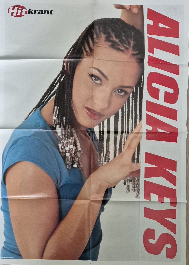 Mooie grote poster (A2) ALICIA KEYS (HITKRANT), Verzamelen, Rechthoekig Staand, Nieuw, Ophalen of Verzenden, A1 t/m A3