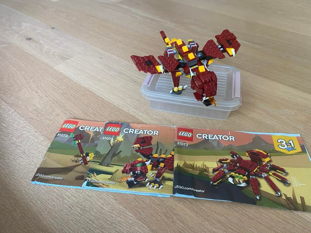 LEGO Creator 31073 Mythische Wezens 3-in-1 set, Lego, Ophalen of Verzenden, Zo goed als nieuw, Compleet