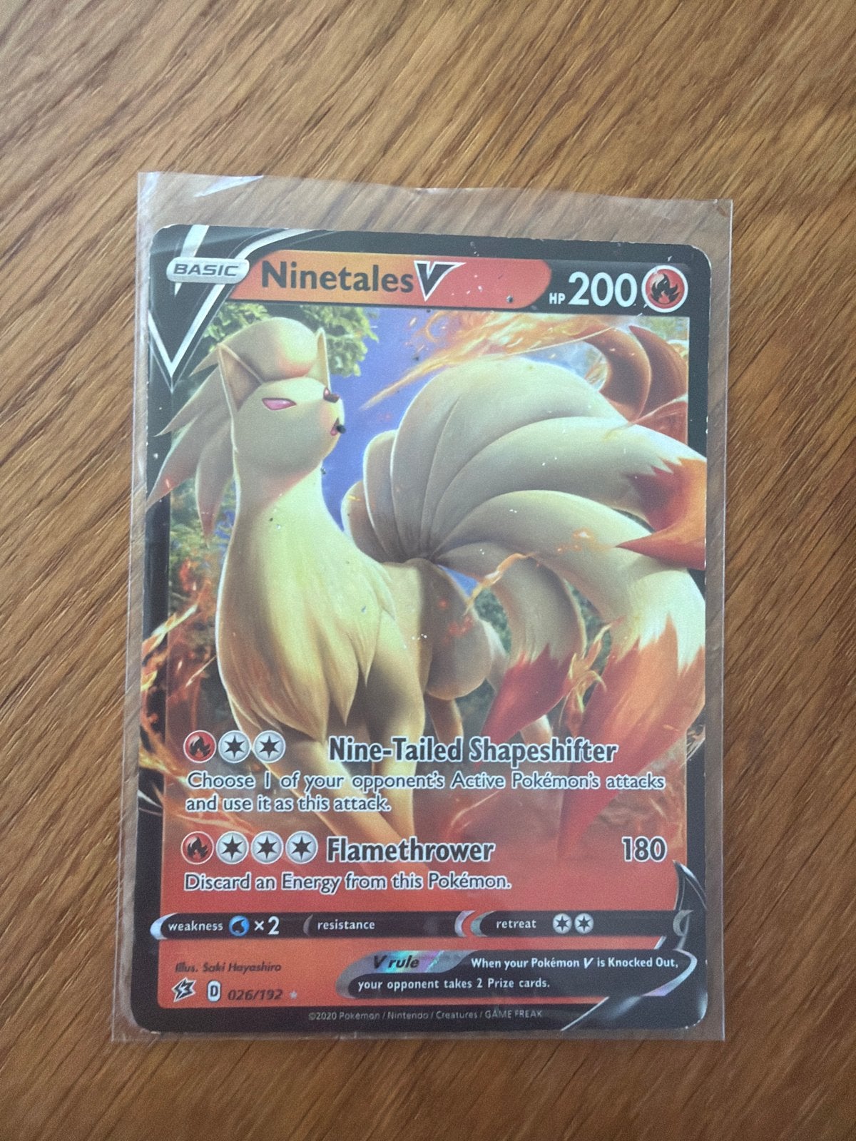 Ninetales V Pokémon Kaart (026/192) - Zo goed als nieuw, Hobby en Vrije tijd, Verzamelkaartspellen | Pokémon, Zo goed als nieuw