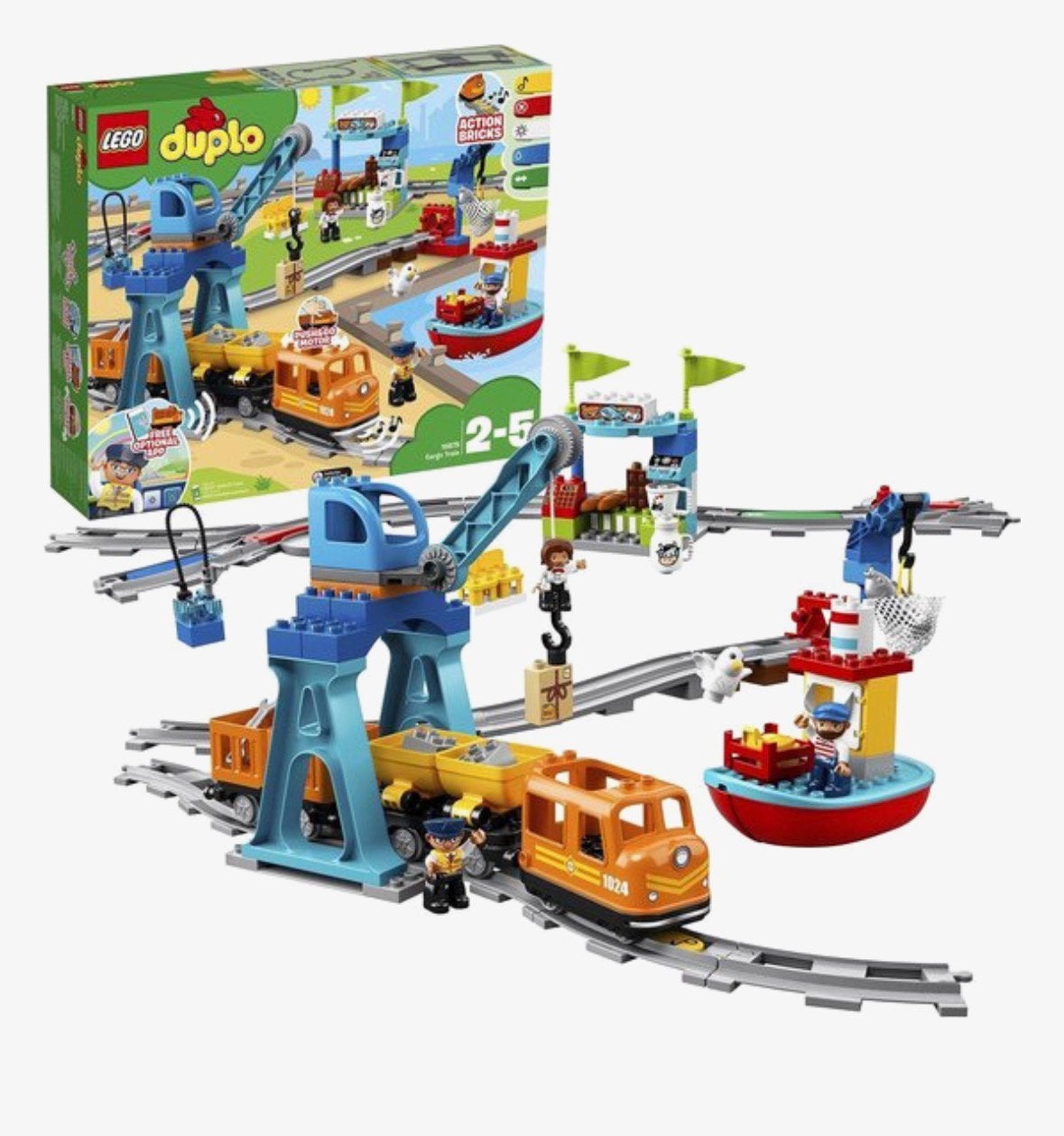 Lego Duplo Goederentrein, Ophalen, Zo goed als nieuw, Duplo