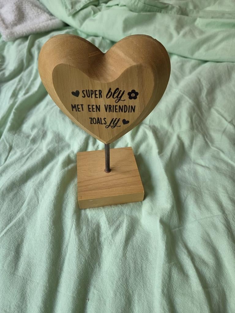 Houten hart op standaard, Verzamelen, Ophalen of Verzenden, Zo goed als nieuw, Overige typen