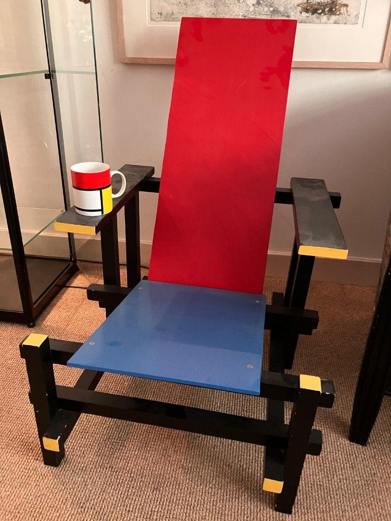Zelf getimmerde artistieke stoel, Huis en Inrichting, Ophalen, Gebruikt, 75 tot 100 cm, 50 tot 75 cm