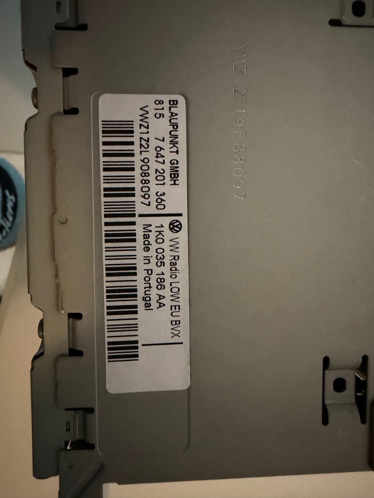 VW Radio LOW EU BVX - Blaupunkt 1K0 035 186 AA, Auto diversen, Ophalen of Verzenden, Gebruikt