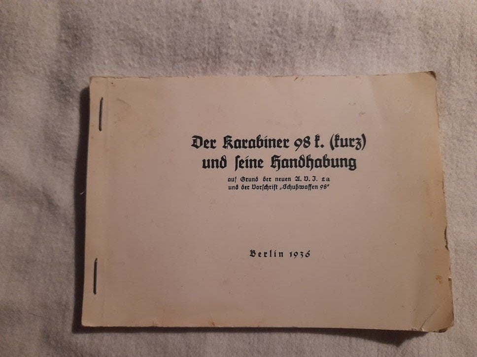 Instructieboekje K98, Verzamelen, Ophalen of Verzenden, Landmacht, Duitsland, Boek of Tijdschrift